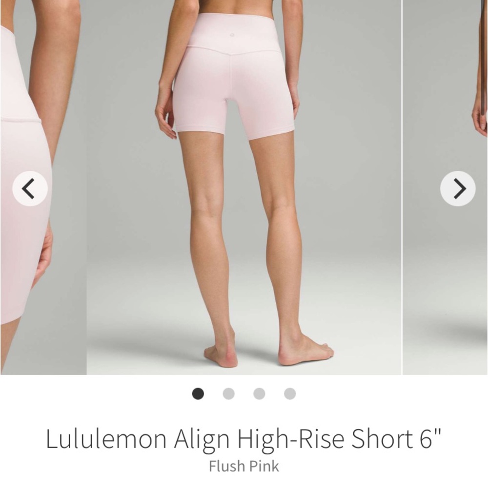 align short 6” flush pink